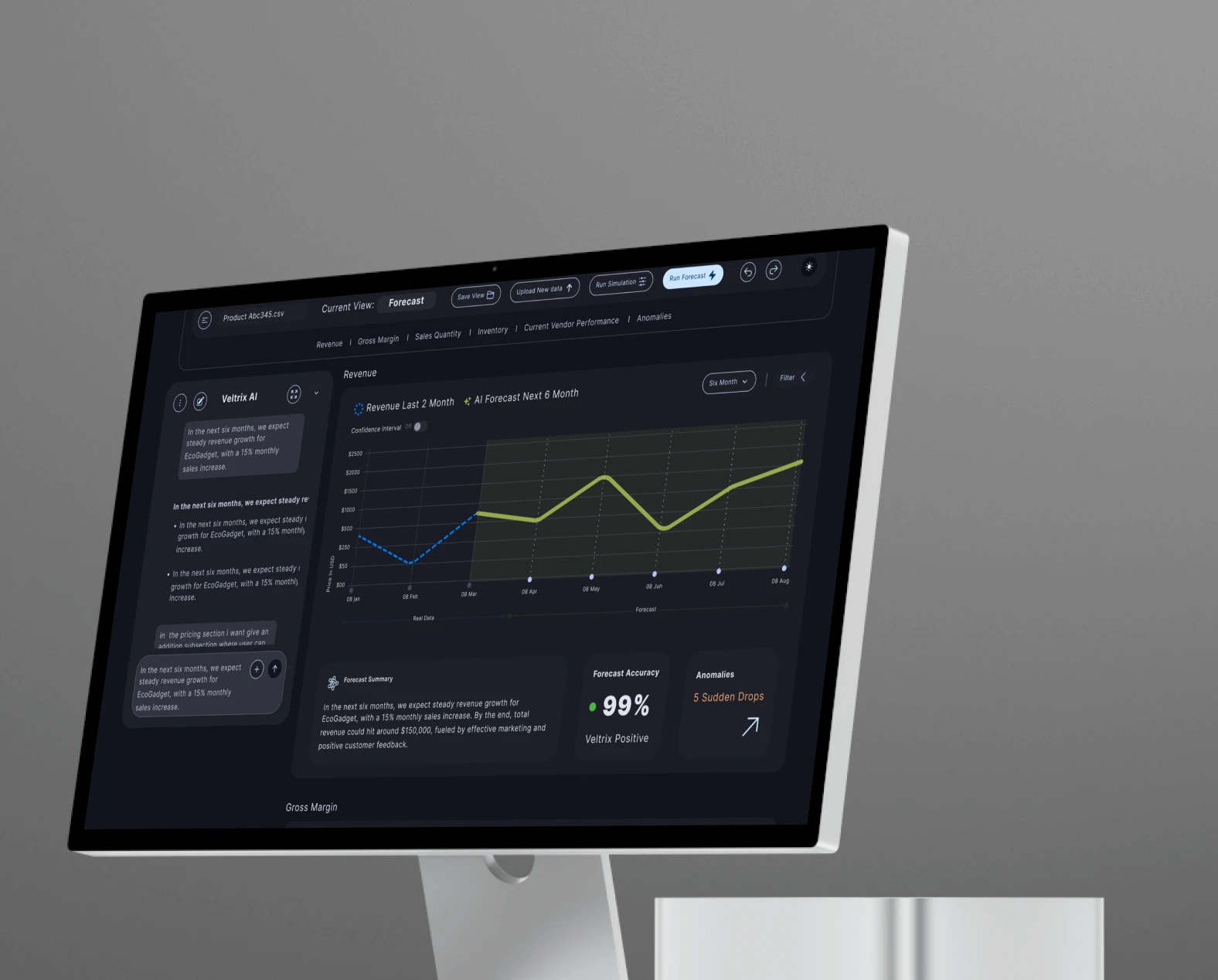 Veltrix metrics view