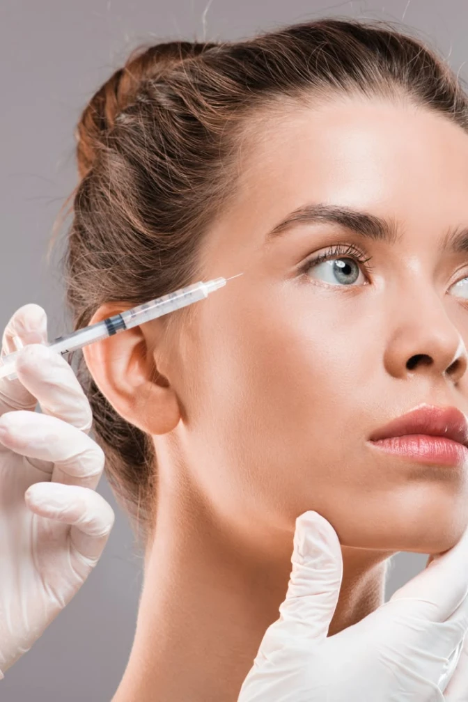 Botox treatment to relax fine lines