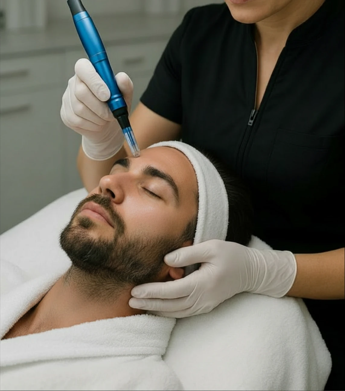 Step 3: Microneedling & PRP Application